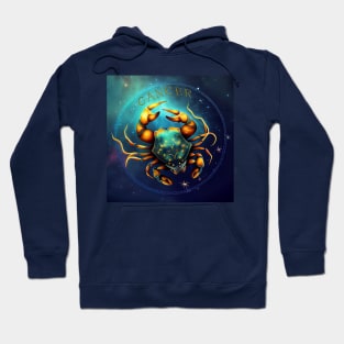 Zodiac Sign CANCER - Fantasy Illustration of astrology Cancer Hoodie